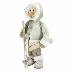 Northlight 21.5" White And Brown Skiing Snowman Christmas Figure Decoration -Northlight Shop nme34jyeqlbdiksoxwcebmudiowfusr0 19222.1588411201