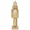 Northlight 15" Unfinished Paintable Wooden Christmas Nutcracker With Rifle