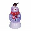 Northlight 7.5" LED Lighted Color-Changing Snowman With Santa Hat Snow Globe Christmas Figure