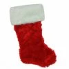 Northlight 20" Red And White Traditional Cuff Extra Plush Christmas Stocking