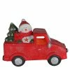 Northlight 14.5" Red Pre-Lit LED Snowman In Truck With Tree Christmas Tabletop Decor