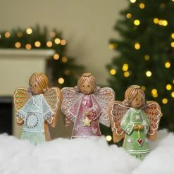 Northlight Set Of 3 Glitter Dusted Gingerbread Christmas Angels 6" 7 Northlight Set Of 3 Glitter Dusted Gingerbread Christmas Angels 6" -Northlight Shop northlight20dw27709 3 37686.1665174045