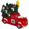 Northlight 8" Red LED Lighted Vintage Truck Hauling Christmas Tree