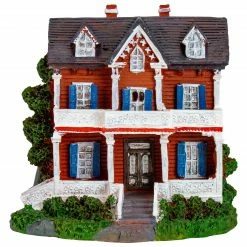 Northlight 4.5" Red And White LED Lighted Colonial House Christmas Village Decoration