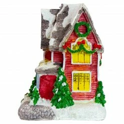 Northlight 5" Red LED Lighted Snowy House Christmas Village Decoration -Northlight Shop northlight20dw92547 2 26257.1665610756