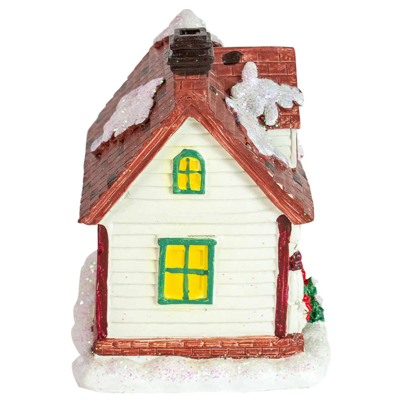 Northlight 6.5" White LED Lighted Cottage House Christmas Village Decoration 5 Northlight 6.5" White LED Lighted Cottage House Christmas Village Decoration - Image 5