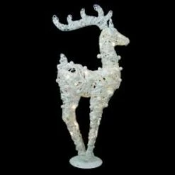 Northlight 36" White And Silver Glitter LED Lighted Reindeer Christmas Tabletop Decor -Northlight Shop northlight20h36274 04 83465.1599786795