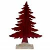 Northlight 10.5" Red And White Stained Forest Tree Christmas Tabletop Decor