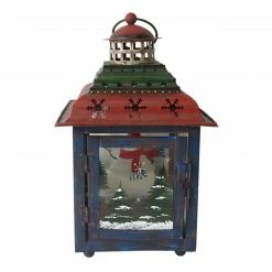 Northlight Green, Red And Blue Snowman Christmas Candle Lantern 11" -Northlight Shop northlight20lk27670 3 37542.1588396509