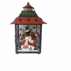 Northlight Green, Red And Blue Snowman Christmas Candle Lantern 11" -Northlight Shop northlight20lk27670 4 61854.1588396510