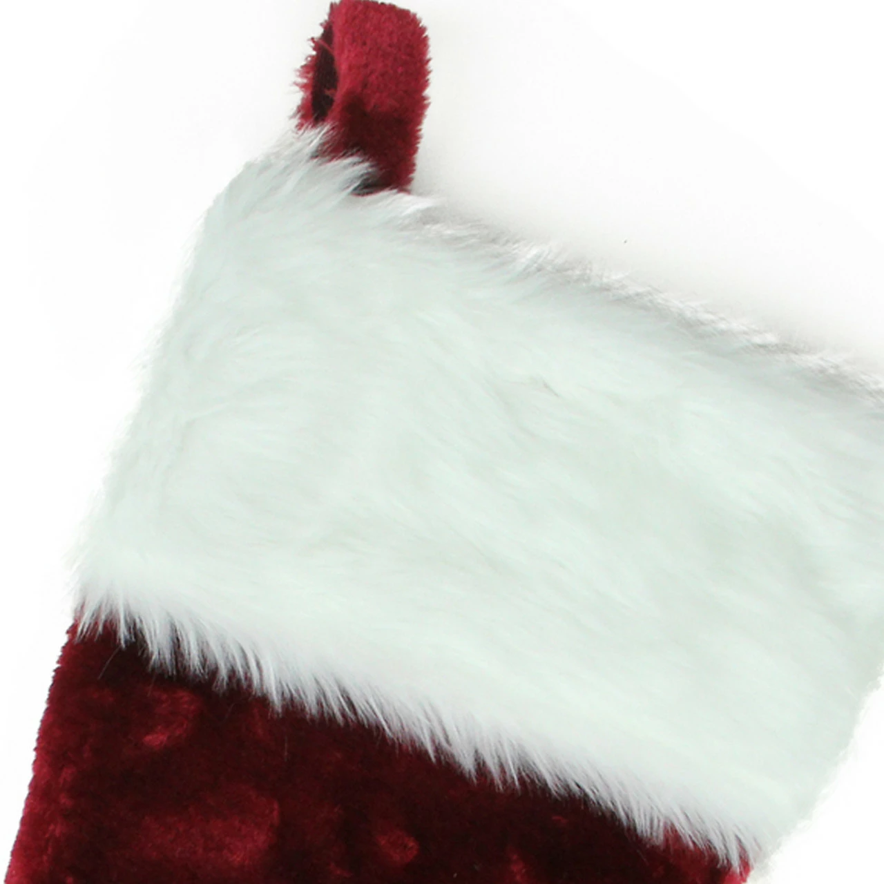Northlight 20" Burgundy And White Traditional Christmas Stocking 3 Northlight 20" Burgundy And White Traditional Christmas Stocking - Image 3