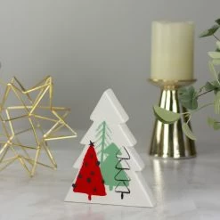 Northlight 6" White, Red, And Green Ceramic Christmas Tree Tabletop Decor 5 Northlight 6" White, Red, And Green Ceramic Christmas Tree Tabletop Decor -Northlight Shop northlight20q587185 5 97811.1664119881