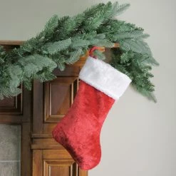 Northlight 17" Traditional Red With White Trim Hanging Christmas Stocking -Northlight Shop northlight 510001go 2 14298.1665590918