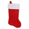 Northlight 17" Traditional Red With White Trim Hanging Christmas Stocking