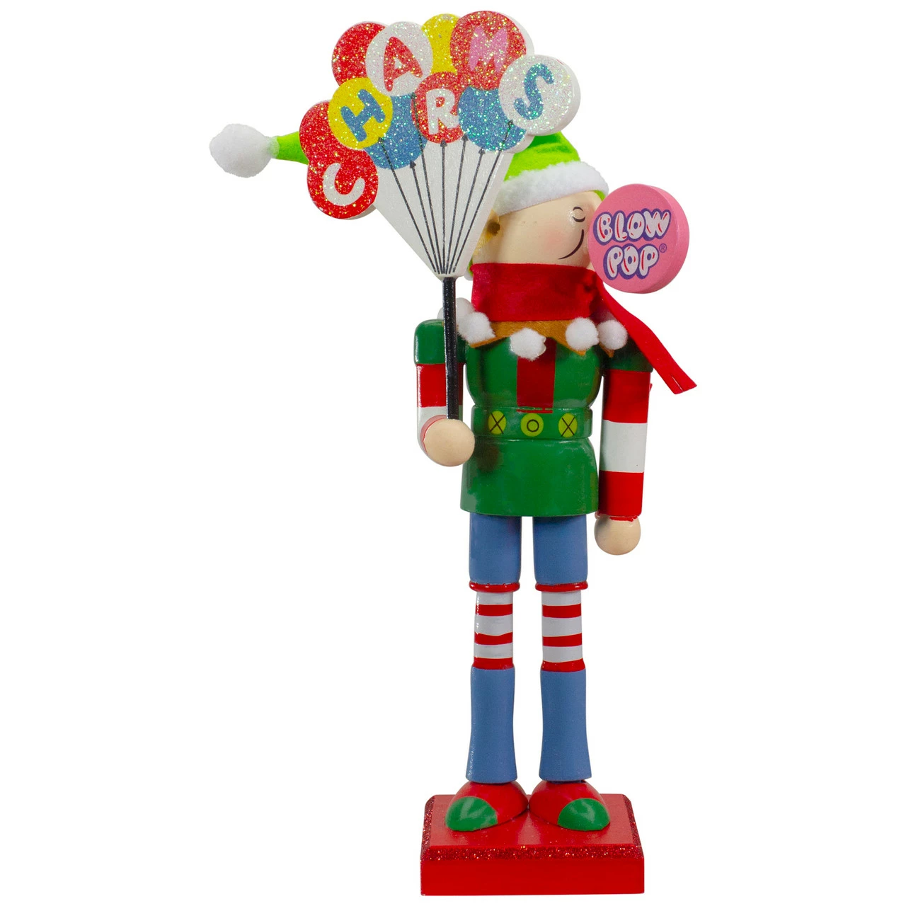 Northlight 11" Tootsie Roll Charms Blow Pop Wooden Christmas Elf Figure 1 Northlight 11" Tootsie Roll Charms Blow Pop Wooden Christmas Elf Figure