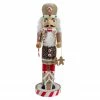 Northlight 14" Beige And Red Wooden Christmas Nutcracker Gingerbread Chef