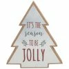 Northlight 10" Tree Shaped Tis The Season To Be Jolly Christmas Sign