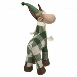 Northlight 14" Tan And Green Buffalo Plaid Standing Moose Christmas Decoration -Northlight Shop northlight ad20109 4 sample 91547.1665346440