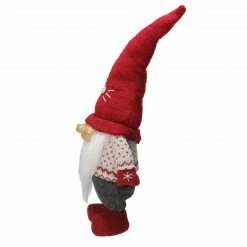 Northlight 11 Red And Grey Gnome Wearing Red Hat With White Heart Christmas Decoration -Northlight Shop northlight am26640 2 28739.1588415334