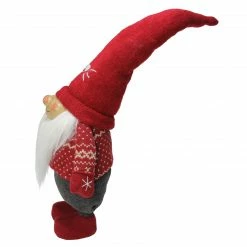 Northlight 14 Red Grey And White Gnome Wearing Red Hat With White Heart Christmas Decoration -Northlight Shop northlight am26641 1 07227.1588415281