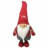 Northlight 14 Red Grey And White Gnome Wearing Red Hat With White Heart Christmas Decoration