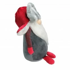 Northlight 14" Dark Grey Gnome With Red And Grey Fur Trapper Hat Christmas Decoration -Northlight Shop northlight am87004 1 22362.1588406296