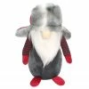 Northlight 11.5" Light Grey Gnome With Red And Grey Fur Trapper Hat Christmas Decoration