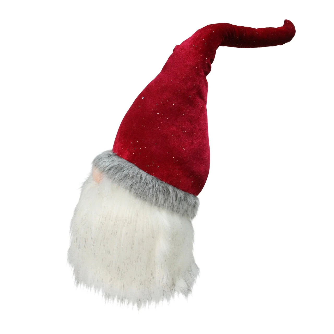 Northlight 23" Gnome With Bendable Glitter Red Velvet Hat Christmas Decoration 2 Northlight 23" Gnome With Bendable Glitter Red Velvet Hat Christmas Decoration - Image 2