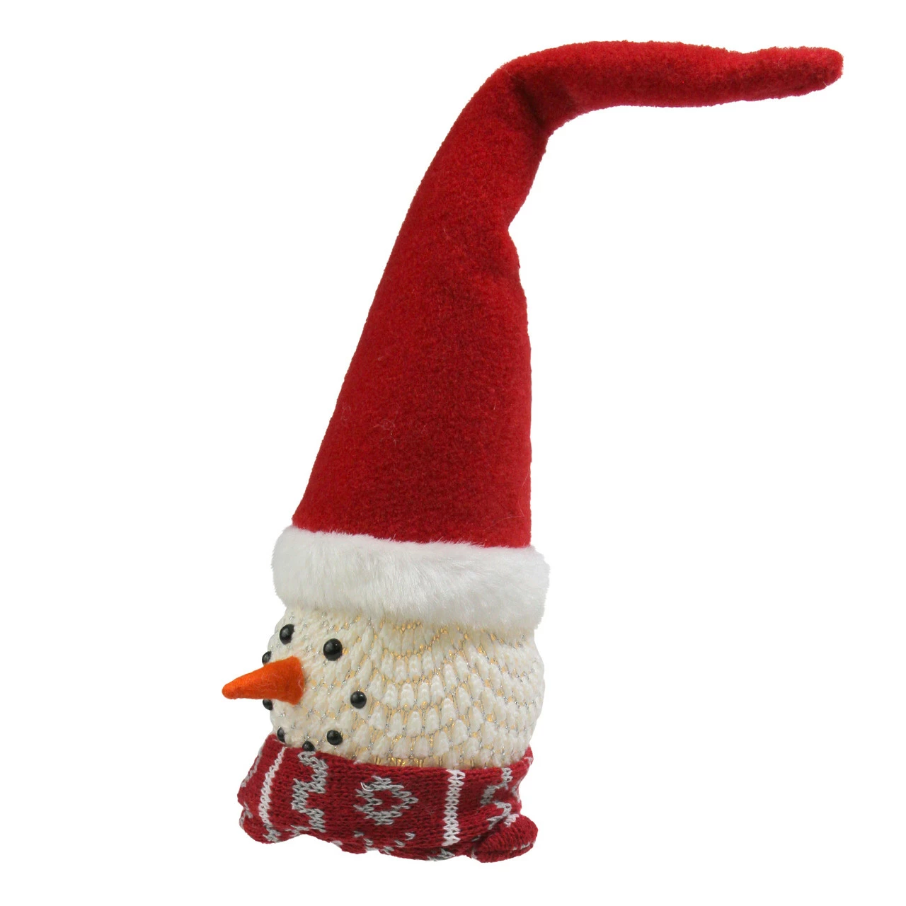 Northlight 14" LED Lighted Santa Snowman Head Christmas Table Top Decoration 2 Northlight 14" LED Lighted Santa Snowman Head Christmas Table Top Decoration - Image 2