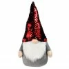 Northlight 18" Gnome With Red And Black Flip Sequin Hat Christmas Decoration