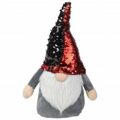 Northlight 12.5" Red And Black Reverse Sequin Hat Standing Gnome Christmas Decoration -Northlight Shop northlight am87031 4 92897.1665610431