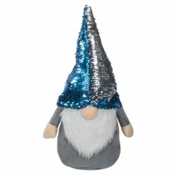 Northlight 17" Gnome With Blue And Silver Flip Sequin Hat Christmas Decoration -Northlight Shop northlight am87032 4 09216.1665087478