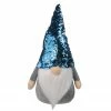 Northlight 17" Gnome With Blue And Silver Flip Sequin Hat Christmas Decoration