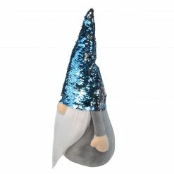 Northlight 17" Gnome With Blue And Silver Flip Sequin Hat Christmas Decoration -Northlight Shop northlight am87032 fixedbeard 70820.1665611044