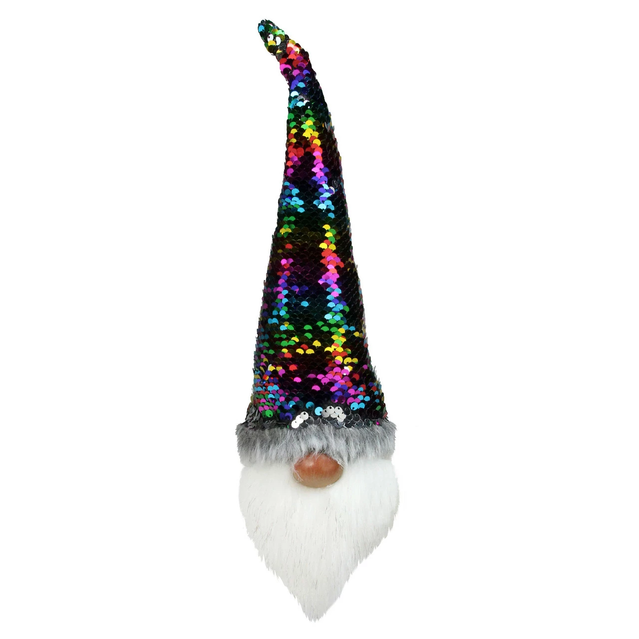 Northlight 13" Gnome With Rainbow And Silver Flip Sequin Hat Christmas Decoration 1 Northlight 13" Gnome With Rainbow And Silver Flip Sequin Hat Christmas Decoration