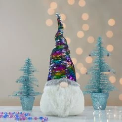 Northlight 24" Gnome With Rainbow And Silver Flip Sequin Hat Christmas Decoration 7 Northlight 24" Gnome With Rainbow And Silver Flip Sequin Hat Christmas Decoration -Northlight Shop northlight am87035 7 93303.1599700736