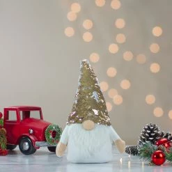 Northlight 12" Gnome With Gold And White Flip Sequin Hat Christmas Decoration -Northlight Shop northlight am87037 7 56048.1599700732