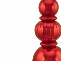 Northlight 54" Shiny Red And Glittered Topiary Finial Tower Commercial Christmas Decoration -Northlight Shop northlight ao93355 4 88290.1655136495