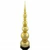 Northlight 54" Shiny Gold And Glittered Topiary Finial Tower Commercial Christmas Decoration