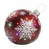 Northlight 18" LED Lighted Red Jeweled Commercial Grade Christmas Ball Ornament With Snowflake