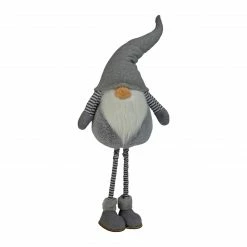 Northlight 42" Gray And White Adjustable Height Chubby Smirking Gnome