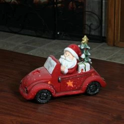 Northlight 15" Red And White Santa Claus Driving Vintage Beetle Christmas Tree Table Top Decoration -Northlight Shop northlight cb18804 styled 26273.1588415608