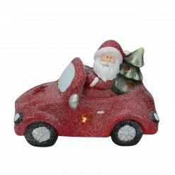 Northlight 14" Red LED Lighted Magnesia Glitter Car With Santa Claus Christmas Tabletop Decor -Northlight Shop northlight cb18806 87216.1588405853