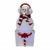 Northlight 3.75" LED Lighted Color Changing Snowman With Ear Muffs Christmas Table Top Decoration