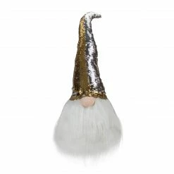 Northlight 25-Inch Gold, Silver, And White Weighted Christmas Gnome Decoration -Northlight Shop northlight de87758 1 28589.1605925995