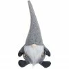 Northlight 14" Gray And White Sitting Tabletop Gnome Christmas Decoration