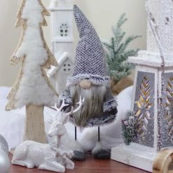 Northlight 17" Gray And Beige Standing Gnome Tabletop Christmas Decoration -Northlight Shop northlight de87775 5 49990.1608347578