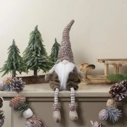 Northlight 18.5" Brown And White Sitting Tabletop Gnome Christmas Decoration -Northlight Shop northlight de89463 5 53374.1665174044