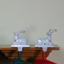 Northlight Set Of 2 Silver Reindeer Christmas Stocking Holders 4.5" -Northlight Shop northlight dw15111 3 75467.1665611932