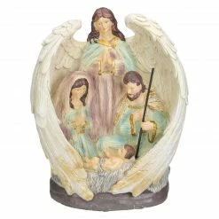 Northlight 11.25” Holy Family And Angel Christmas Nativity Decoration